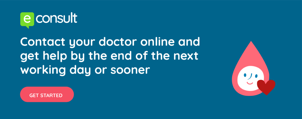 Contact your doctor online and get help by the end of the next working day or sooner